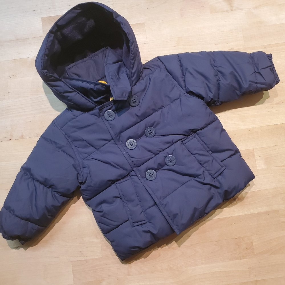 NWOT Baby GAP Navy Blue Puffer Jacket Size 6-12 Month